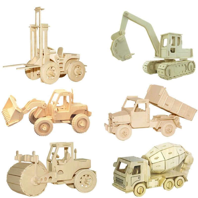 Car DIY3D three-dimensional puzzle model wooden