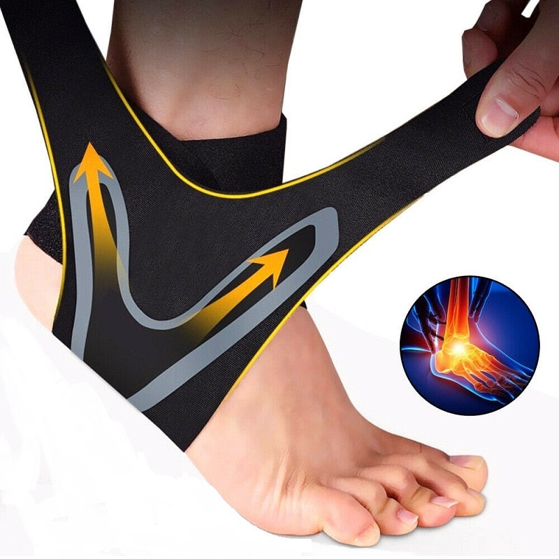 1Pair Ankle Support Brace Elasticity Free Adjustment