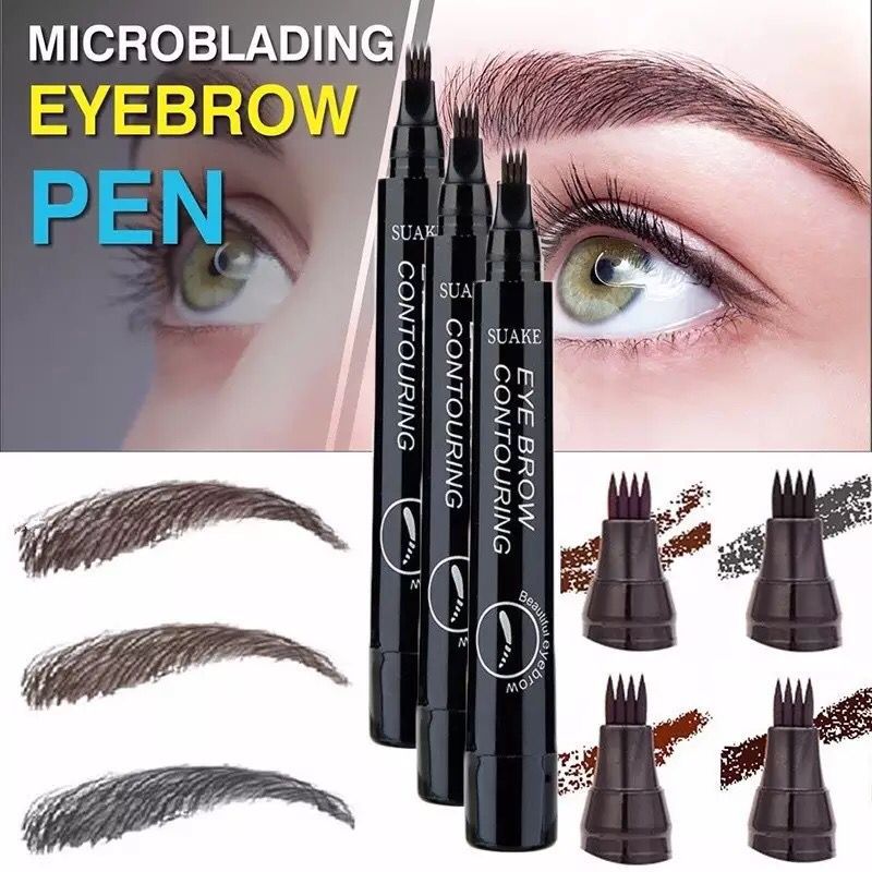 Eyebrow Pen Waterproof Fork Tip Eyebrow  Pencil Long Lasting