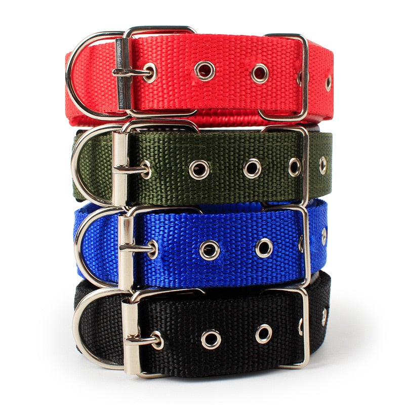 Adjustable Nylon Strap Dog Collar For Small Large Dogs Puppy Pet Accessories Leather Collar