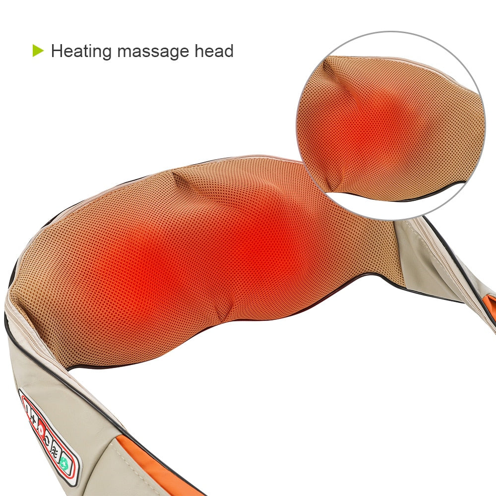 U Shape Electrical Shiatsu Back Neck Shoulder Body Massager Infrared Heated  Kneading Car/Home Massage