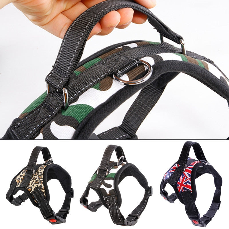 New Pets Dog Harness Vest Reflective Tape Breathable Mesh Pet Dogs Leash Harness