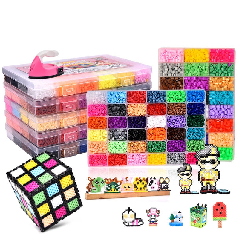 24/72 colors box Set Hama Beads toy 2.6/5mm peeler 3D puzzles