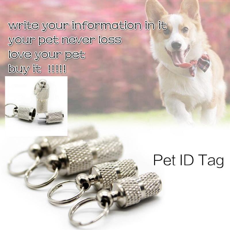 Dog ID Tag Stainless Steel Dog Collar Antilost Pet Nameplate For Dogs