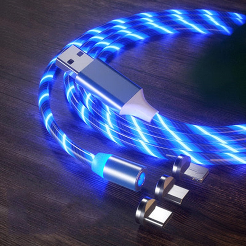 Flowing Light Magnetic charging Mobile Phone Cable