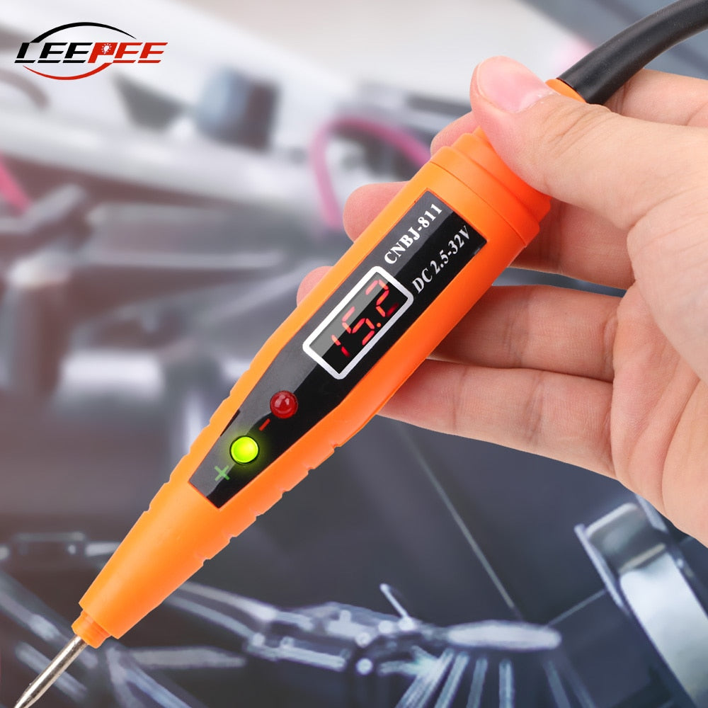 Car Electrical Circuit Test Pen Digital Display Auto Voltage Testing