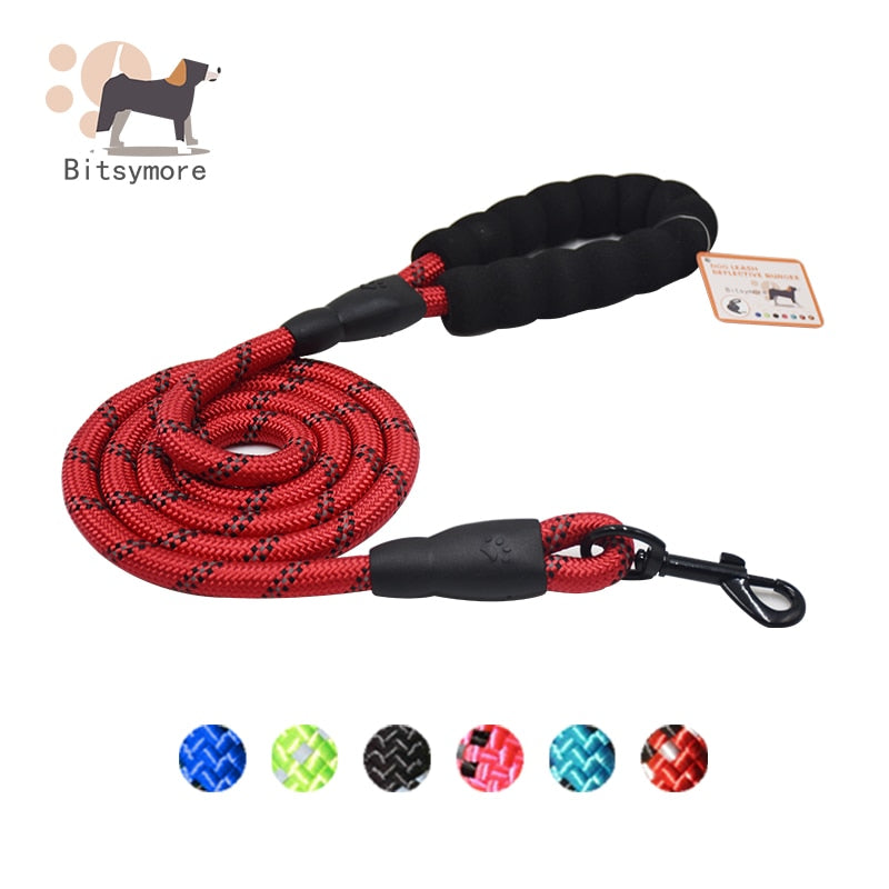 Reflective Dog Leash Nylon Rope Pet Running Tracking Leashes Long Lead Puppy Mountain Climbing Rope