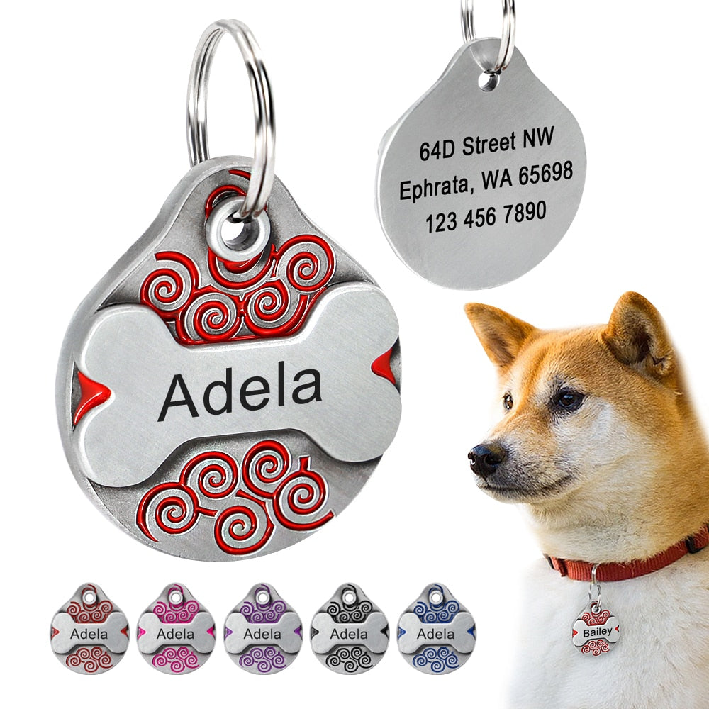 Personalized Dog Tag Free Engraving Dogs ID Tags Nameplate