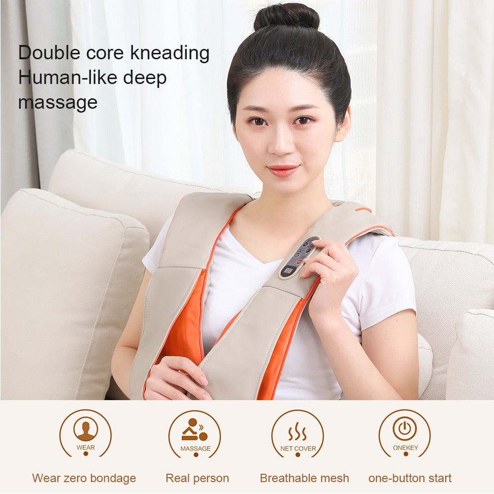 Massage shawl massager kneading household heating cervical spine massager  waist back massager 