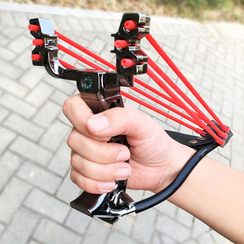 Boy toys Hunting Foldable Slingshot With a Wrist Rest With Rubber Band Catapult