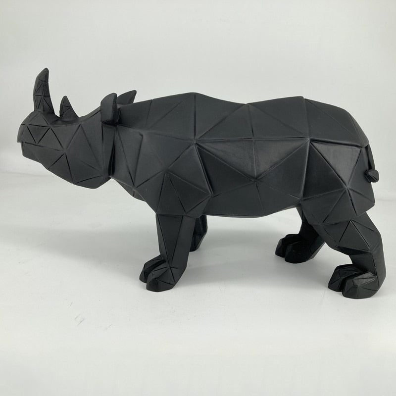 Geometric rhinoceros statue decoration artware sculpture statue decor home