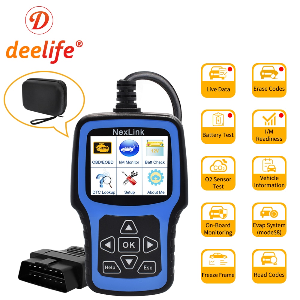 Deelife Car OBD2 Scanner for OBDII Scan Code Reader