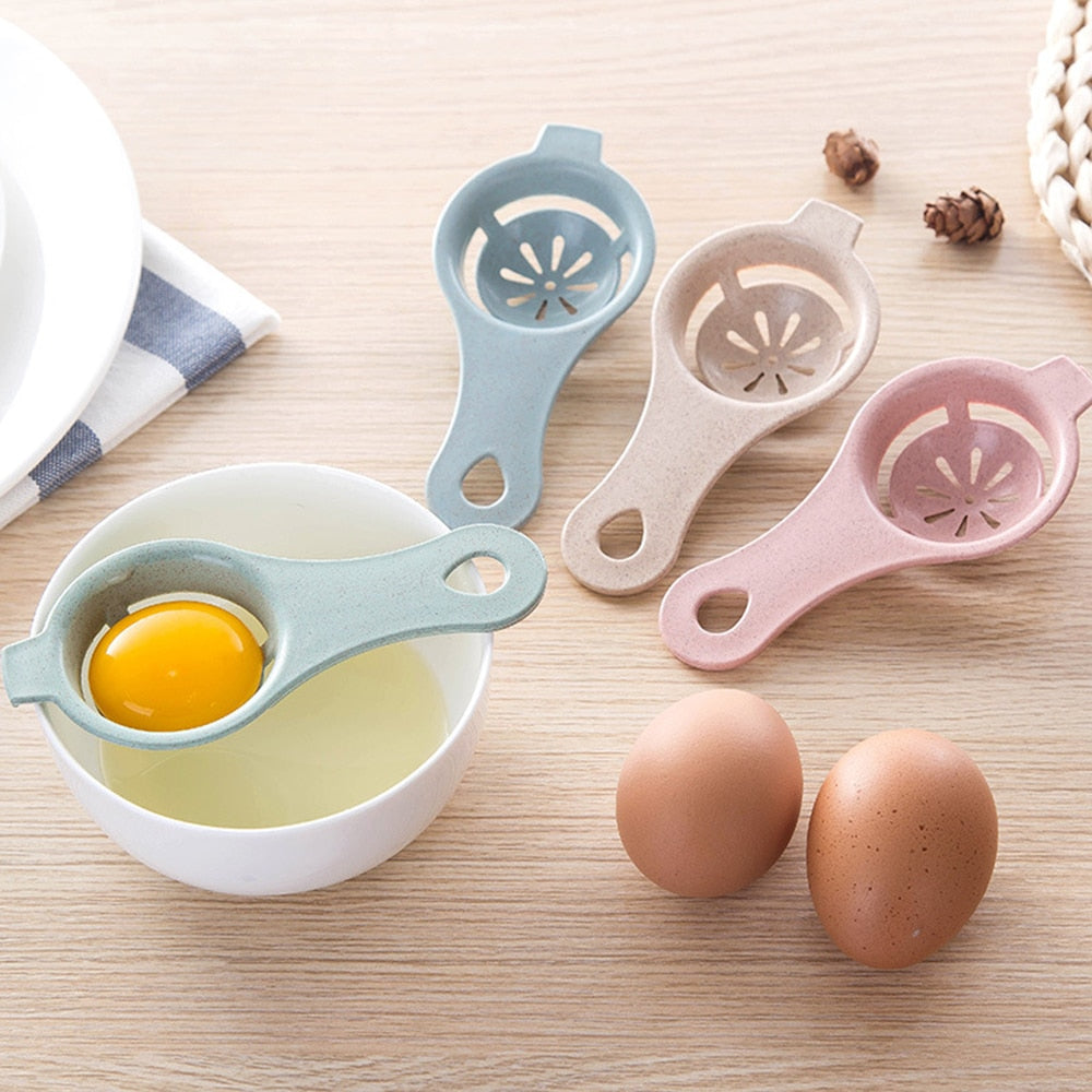 5 Colours Plastic Egg Separator White Yolk Sifting Home Kitchen