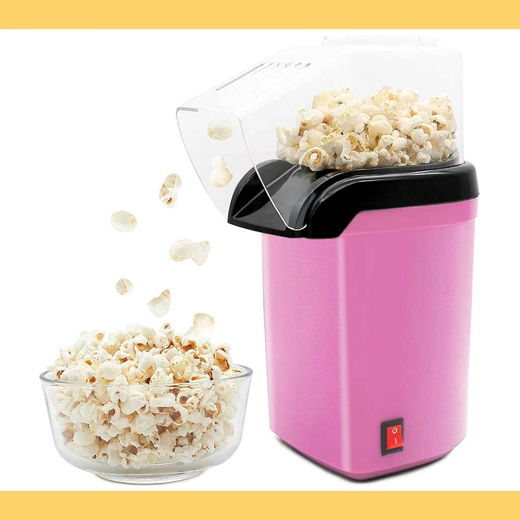 Automatic Popcorn Machine Pink Mini Small Corn Popcorn Machine Kitchen Gadgets