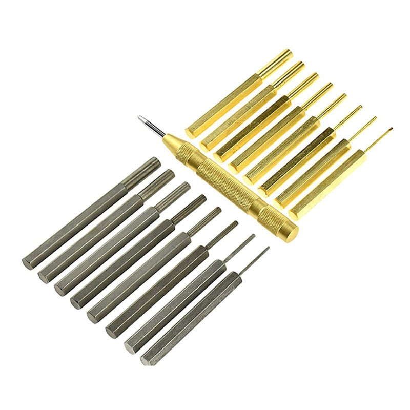 18-Piece Drive Pin Punch Set Removing Repair Tool