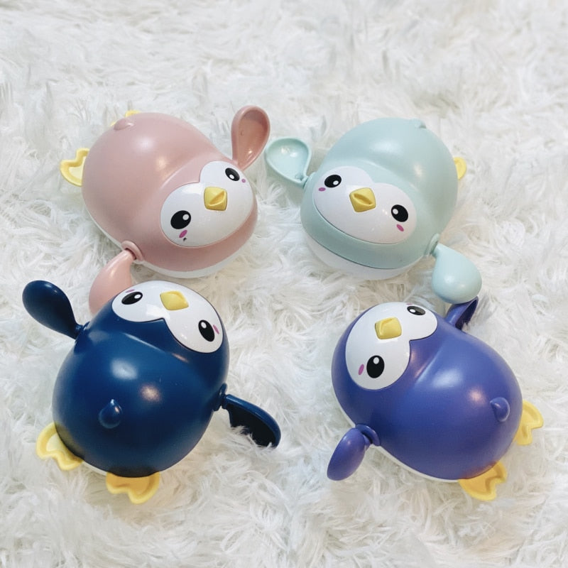 Cute Bath Toys Cartoon Animal Bathroom Play Water Penguin Hippo Chicken