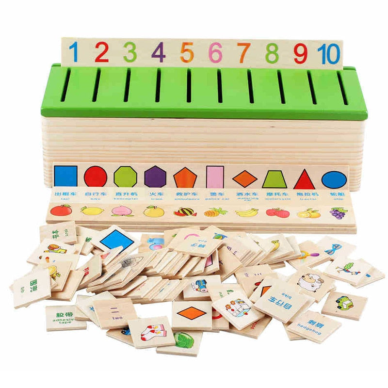 Early Learn Educational Toys Wooden Box Cognitive Matching